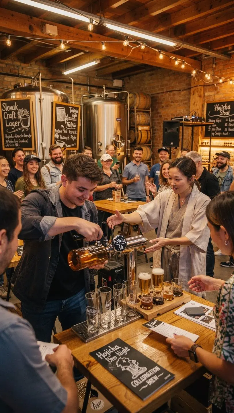 Pohár Hojicha s parou stúpajúcou z horúceho nápoja